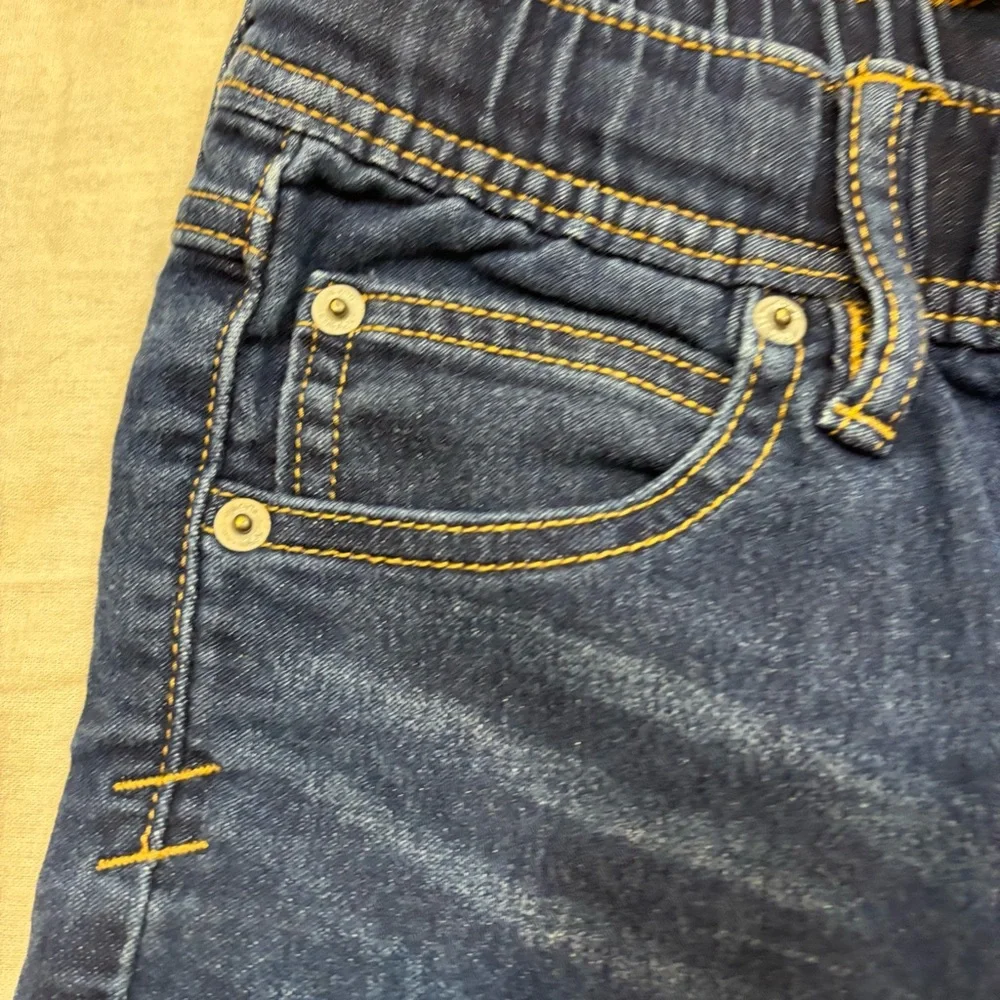 Boys Gap Kids Elastic Waistband Dark‎ Wash Straight Leg Jeans Size Large 9-10